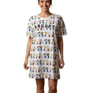 Snoopy Peanuts Night Shirt 100% Cotton Love to Lounge L